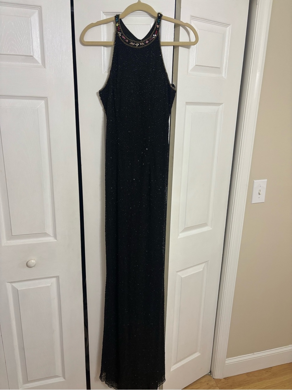 Sherri Hill Black Prom Dress with Multicolor Beaded Embroidery - Picture 2 of 6